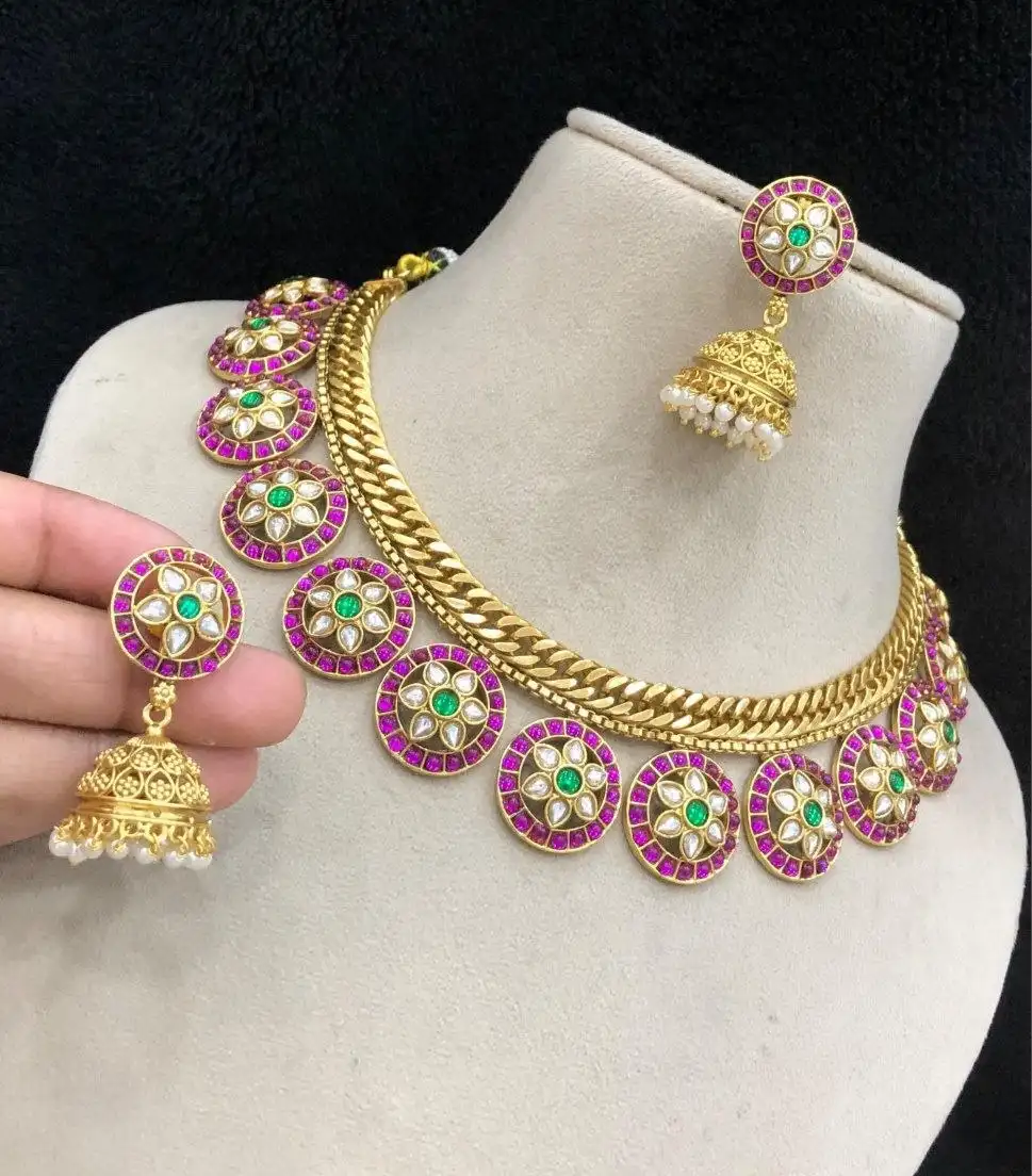 Pink Emerald Heritage Necklace set